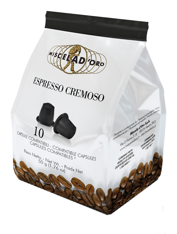 MIO01_Káva v kapslích Espresso Cremoso Miscela d´Oro 10x5g